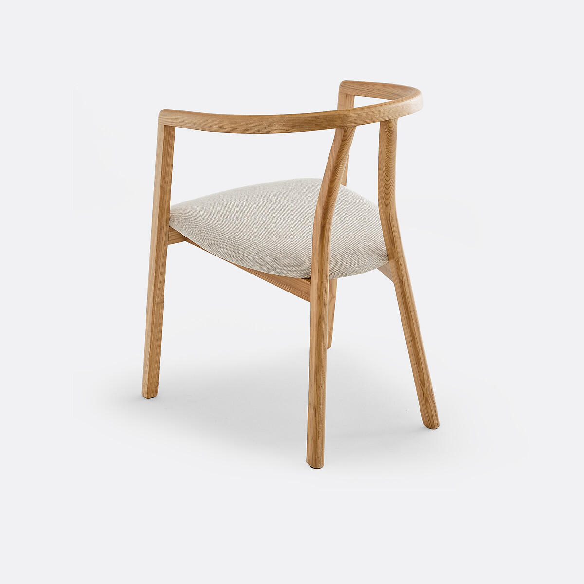 Sillón de mesa de fresno macizo Karlai roble/beige, LA REDOUTE INTERIEURS