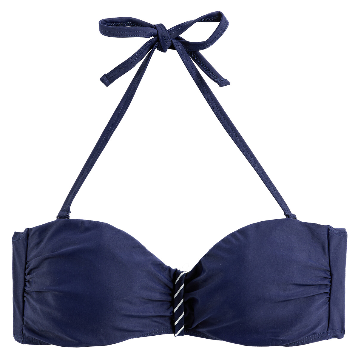 Haut de maillot de bain bandeau, détail berlingot bleu berlingot, LA REDOUTE COLLECTIONS