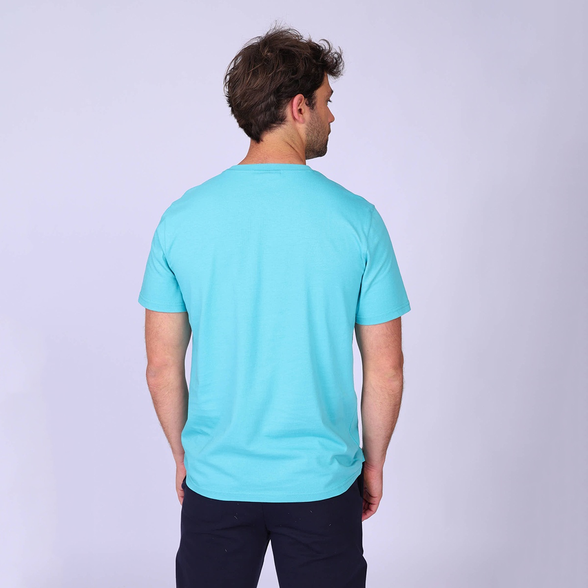 T-shirt Cédric bleu turquoise, MISE AU GREEN