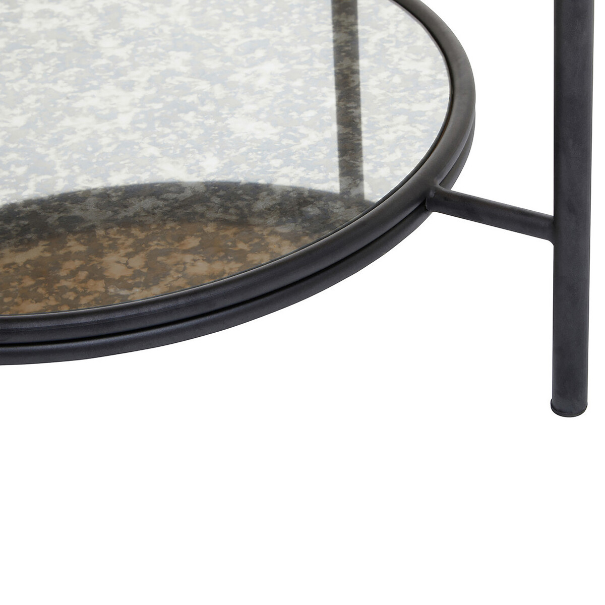 Josephina Smoked Mirror Glass Coffee Table black, SO'HOME