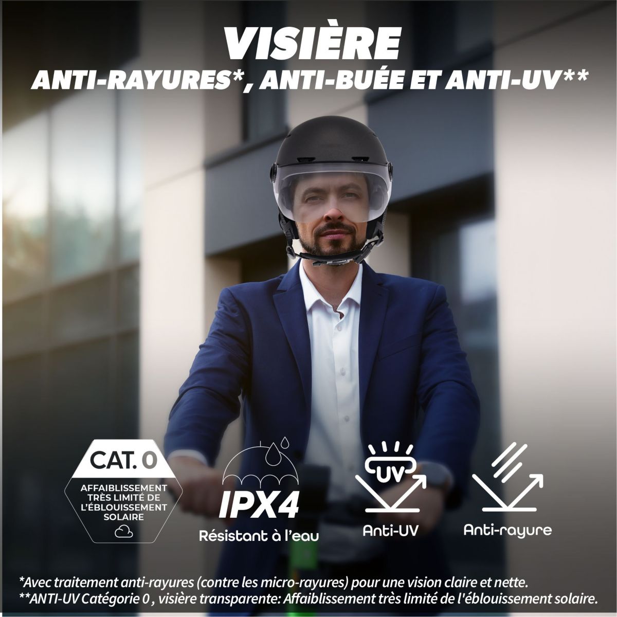 Casque à LED feu de frein auto-taille L gris gris, TNB