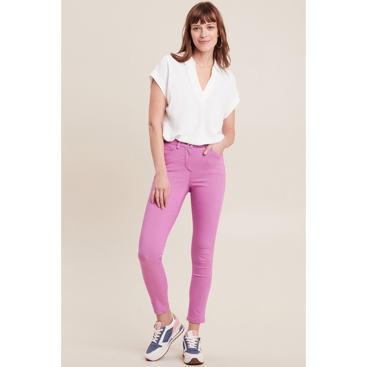 Pantalon magique Le Léger coupe ajustée mauve, BREAL