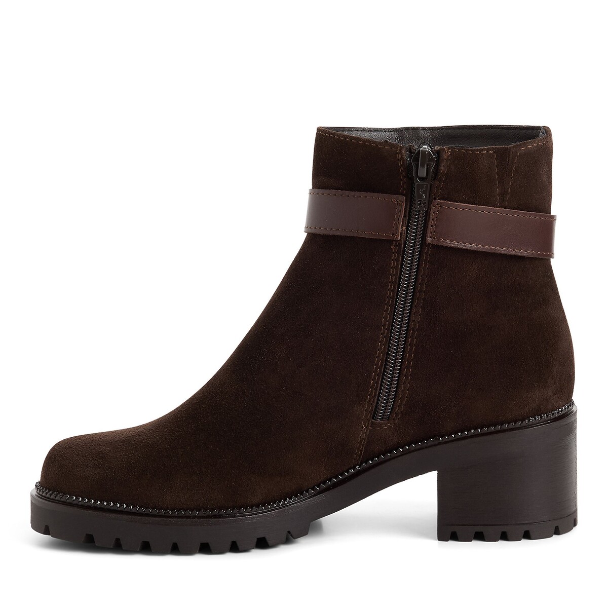 Stiefeletten aus Wildleder dunkelbraun, TAMARIS