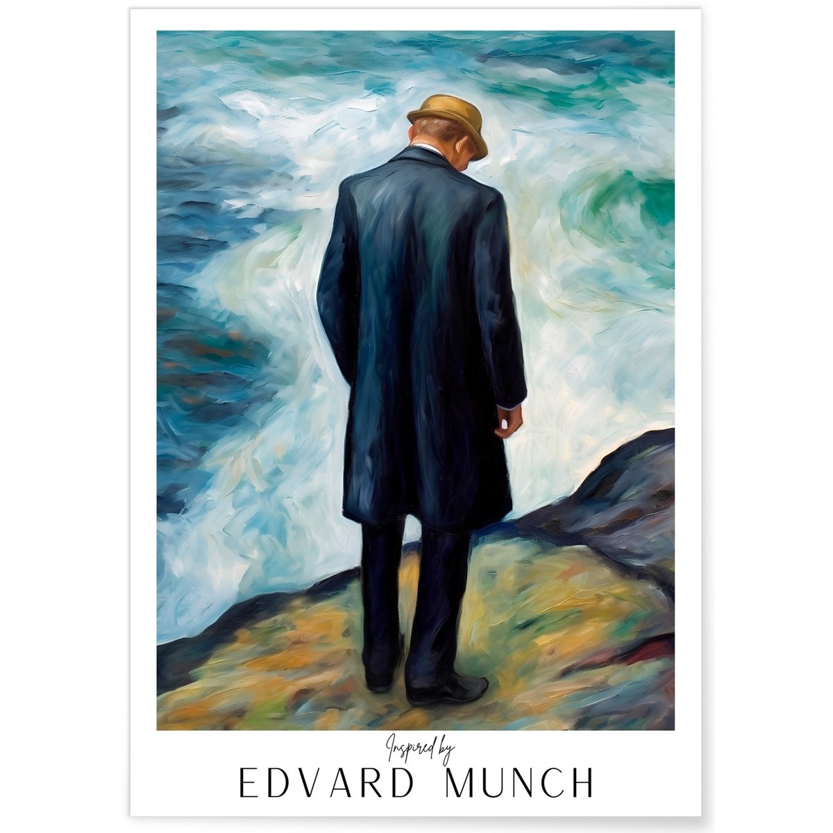 Affiche Edvard Munch n°5 blanc, L'AFFICHERIE
