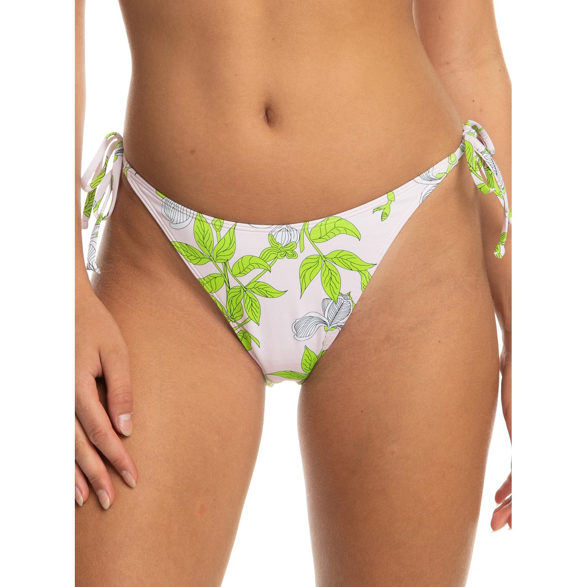 Bas de maillot de bain culotte bikini coupe Cheeky. rose tanager pale pink floral, ROXY