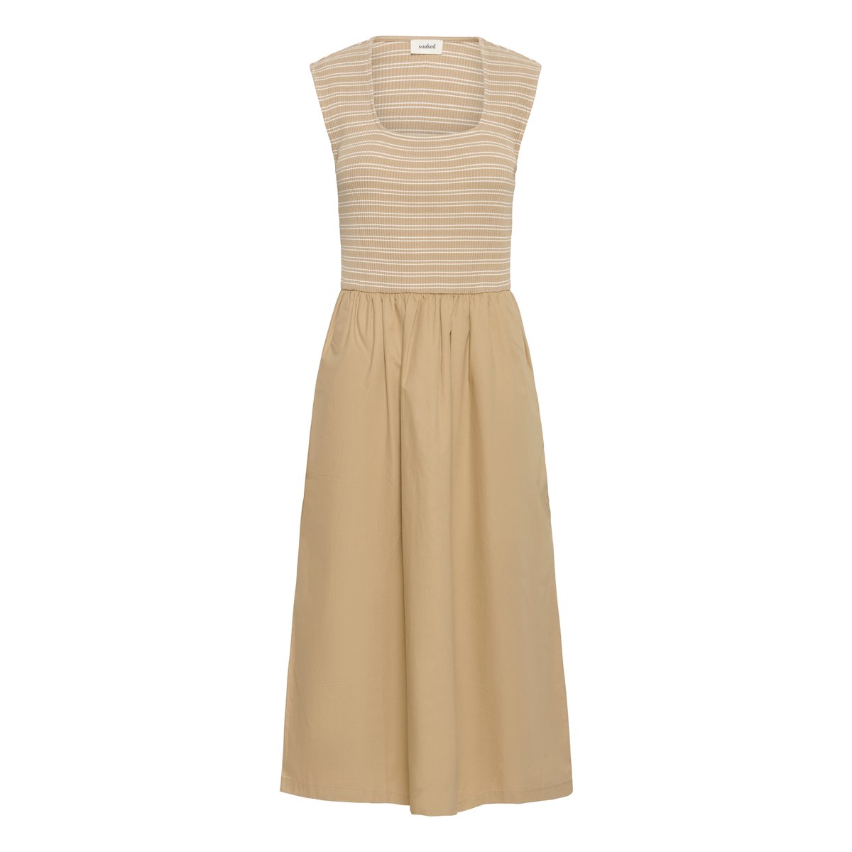Jersey dress beige travertine, SOAKED IN LUXURY
