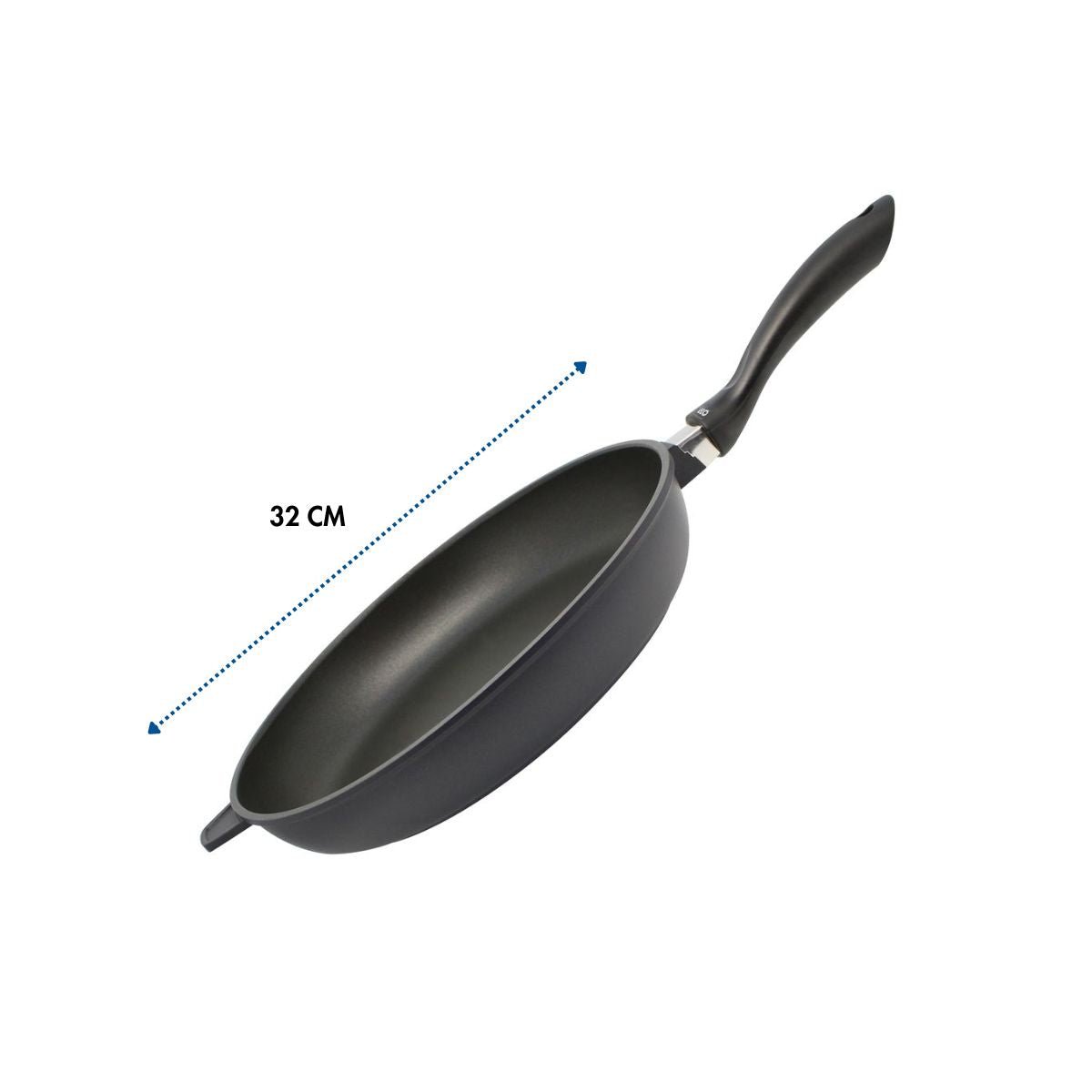 Poêle à frire 28 cm sans PFAS ALUCAST noir, ELO