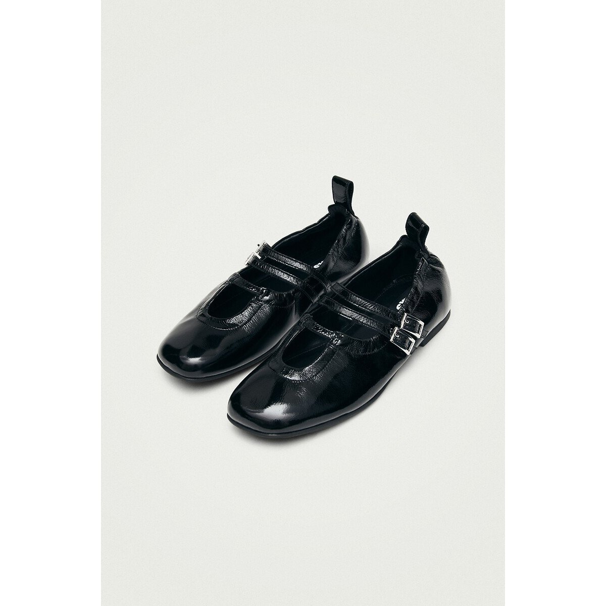 Anne Mary Jane Ballet Pumps in Leather black, ALOHAS