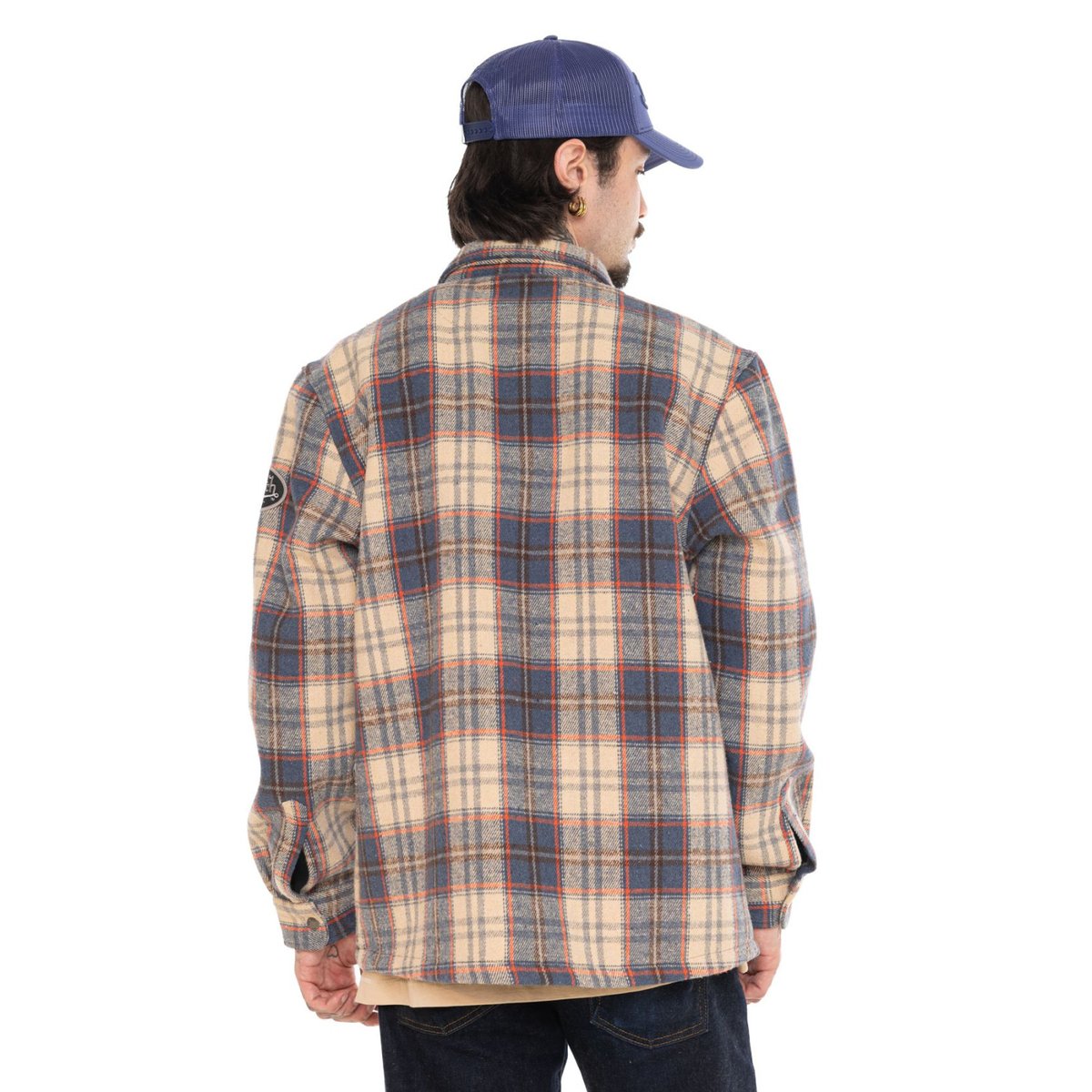 Surchemise à carreaux Pepper beige/bleu/orange, VON DUTCH