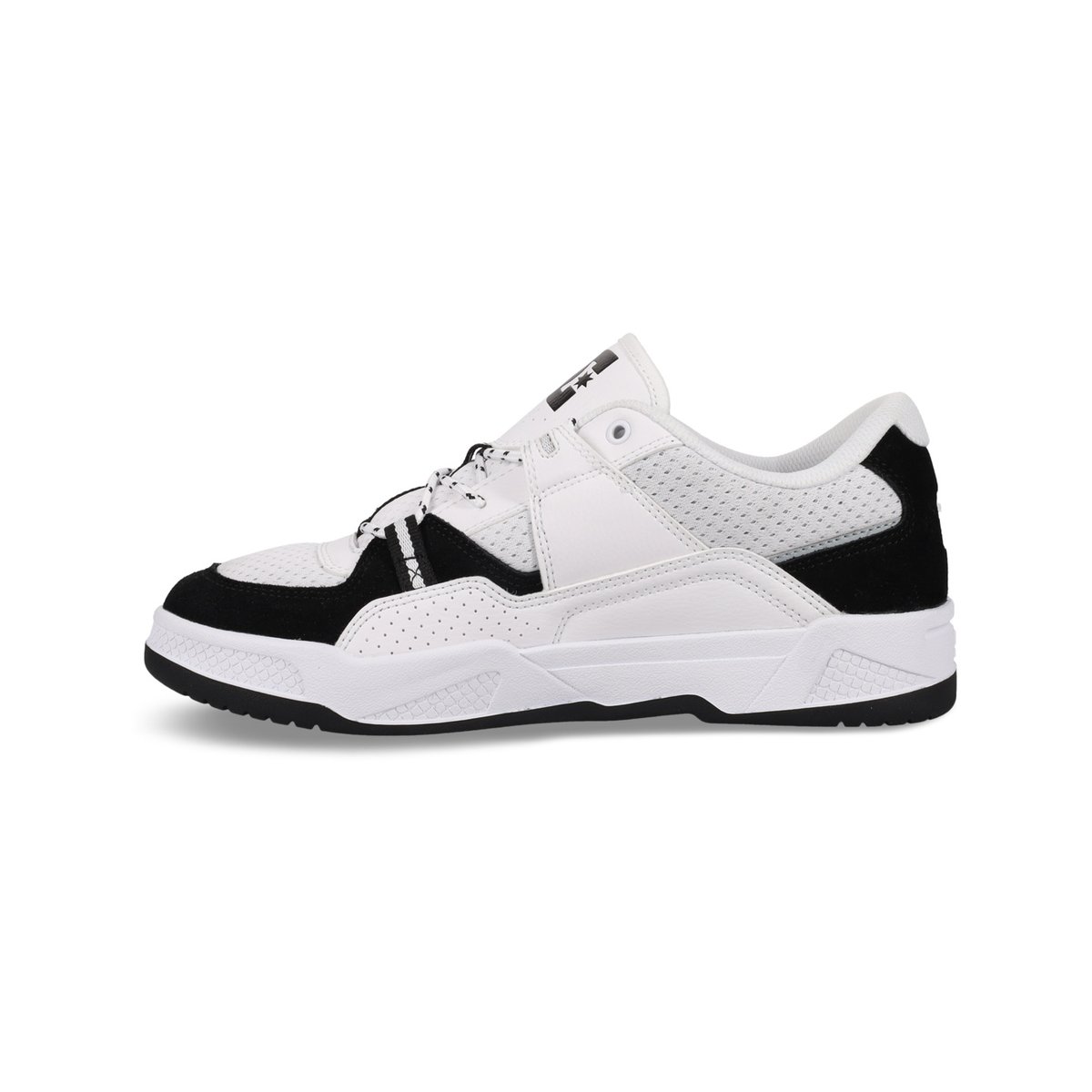 Chaussures en cuir CONSTRUCT. noir black/white, DC SHOES