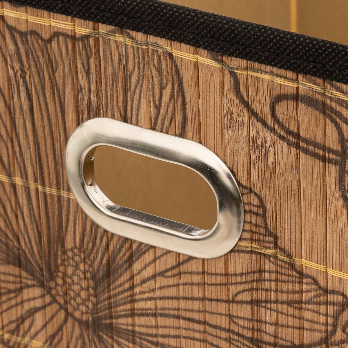 Panier de rangement à lattes MIX' N MODUL marron, 5FIVE SIMPLY SMART