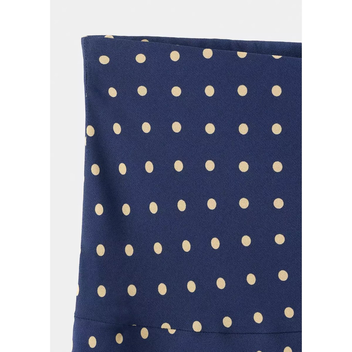 Jupe à pois bas asymétrique bleu marine, MANGO
