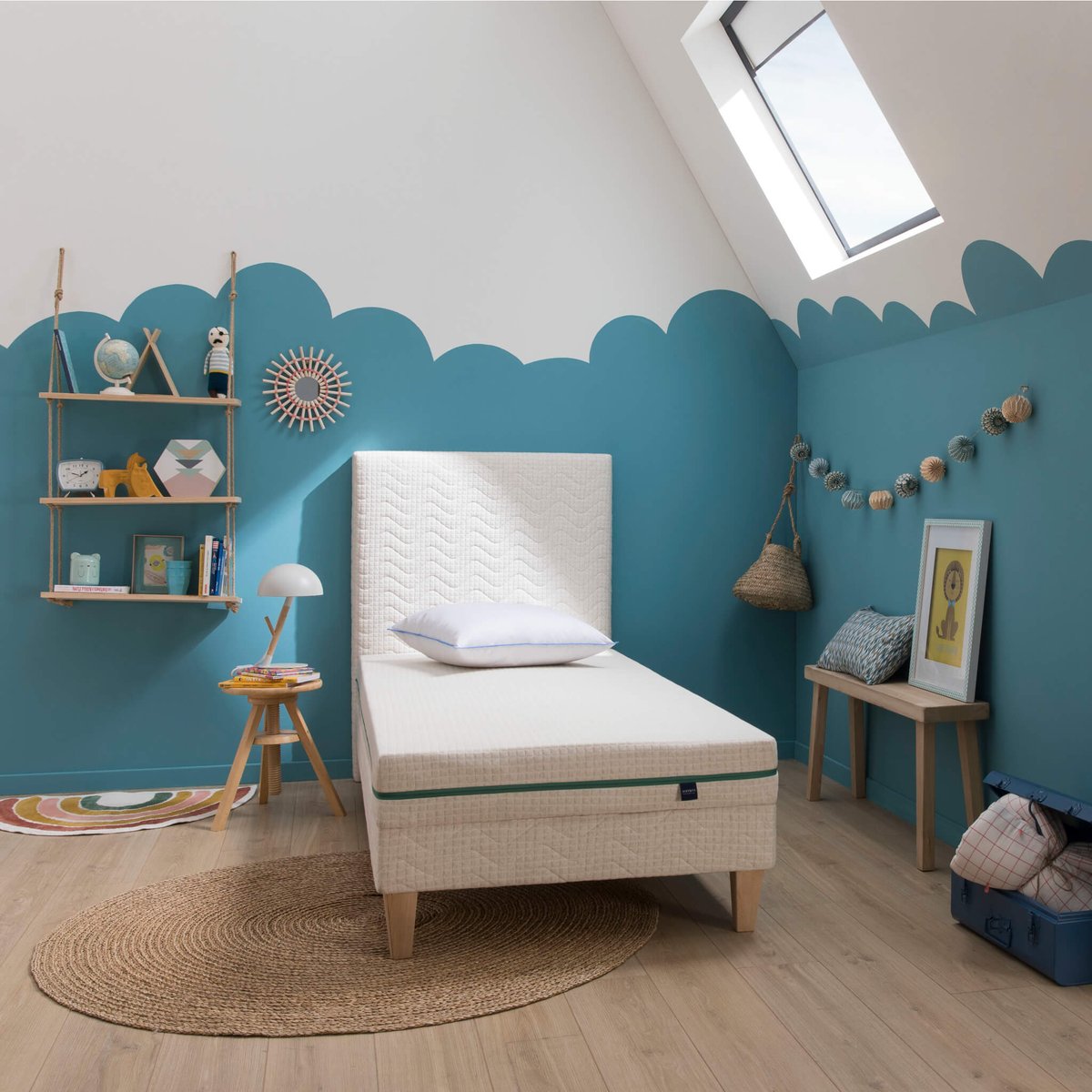 Housse naturelle de remplacement pour matelas junior Aube 200 ecru, SOMEO