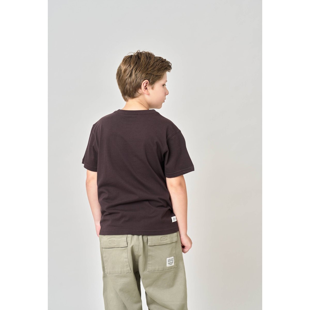 T-shirt regular garçon en 100% coton jersey imprimé ours CHICBEAR walnut, DEELUXE
