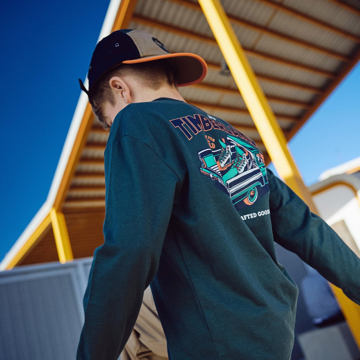 T-shirt à manches longues bottle green, TIMBERLAND