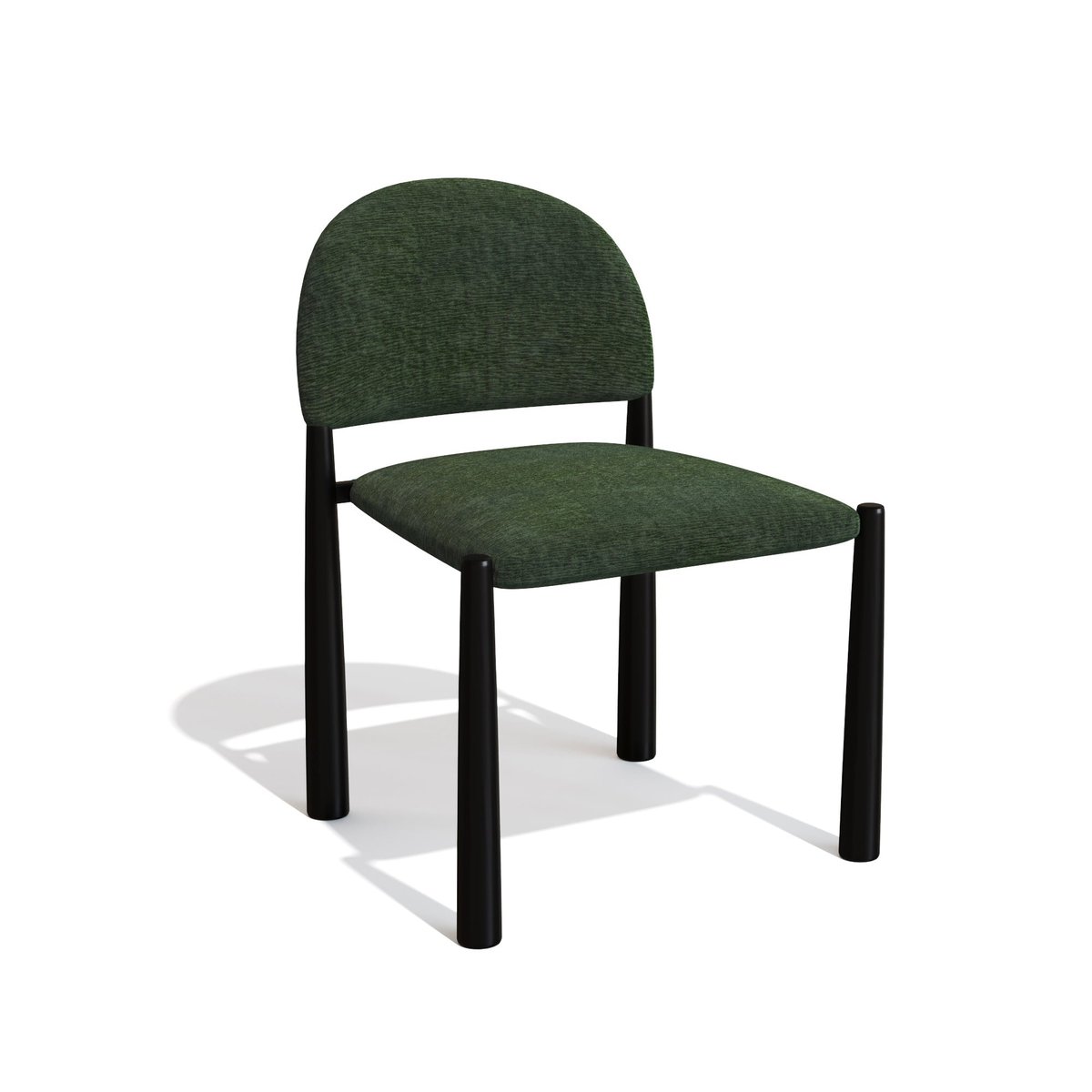 Lot de 2 chaises en velours texturé MILO vert kaki, SIA HOME