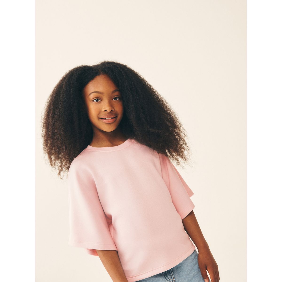 T-shirt ultra-doux à taille ajustée rose, NEXT