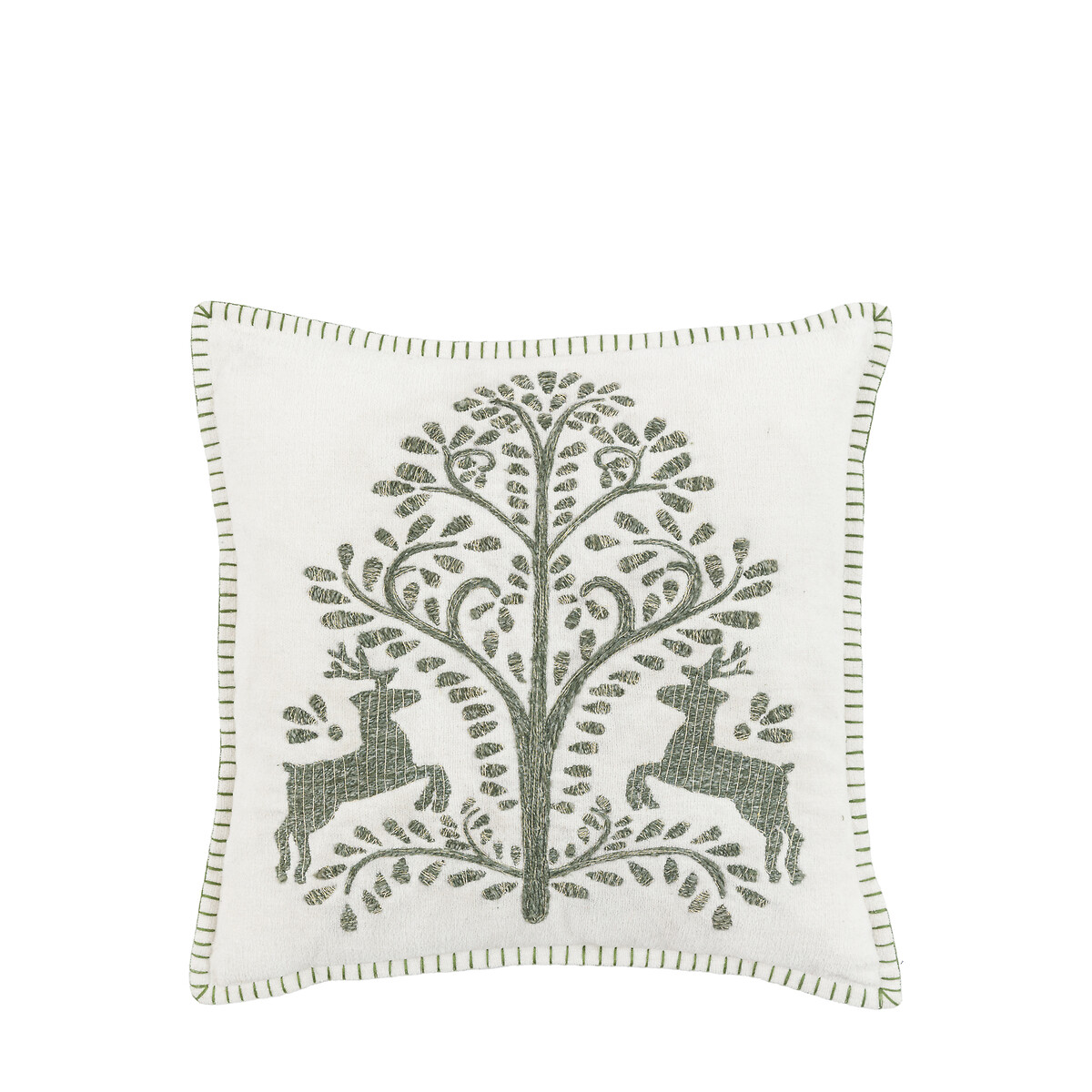 Forest Scene Tree Scene Embroidered Cushion brown , ÉDITÉ