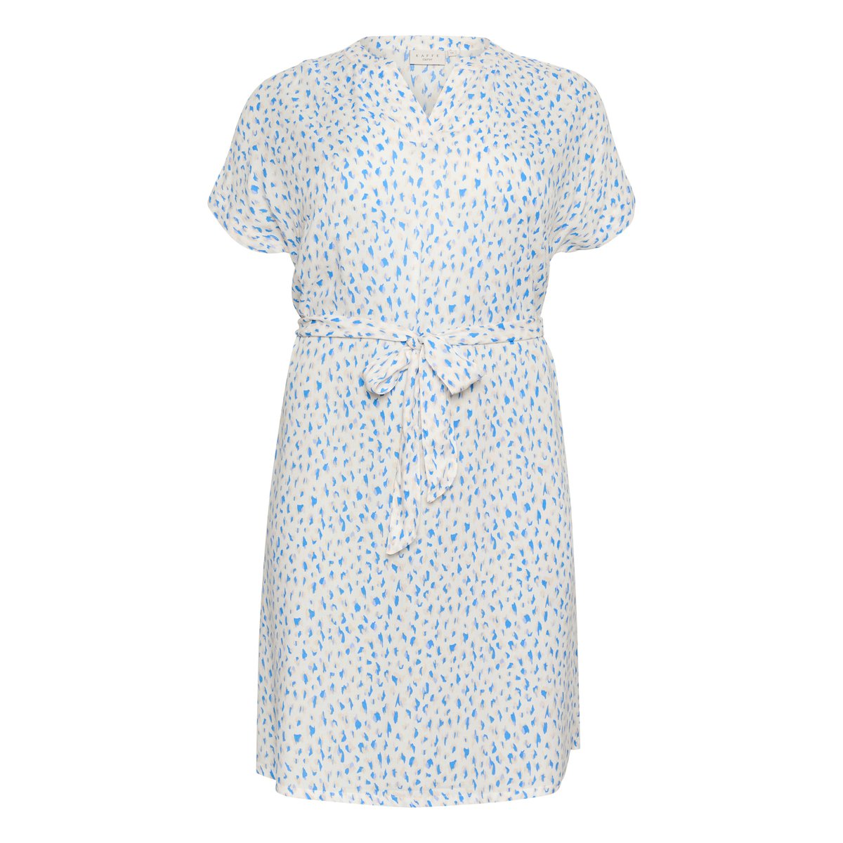 Dress blanc bleu graphique a pois, KAFFE CURVE