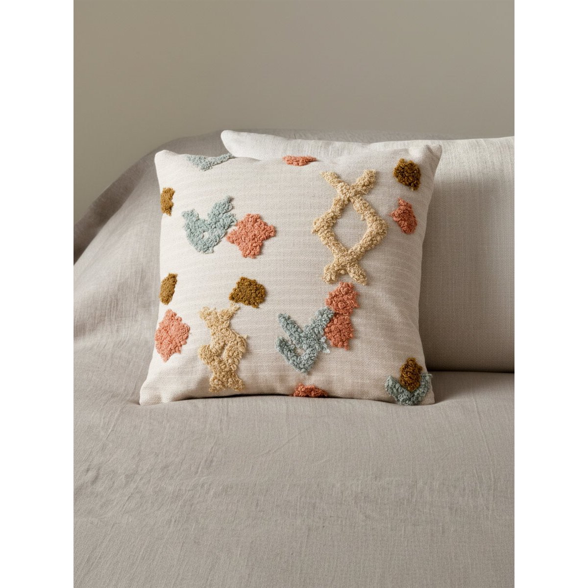 Coussin 100% Coton Géométrique -SIRA multicolore, KENAY