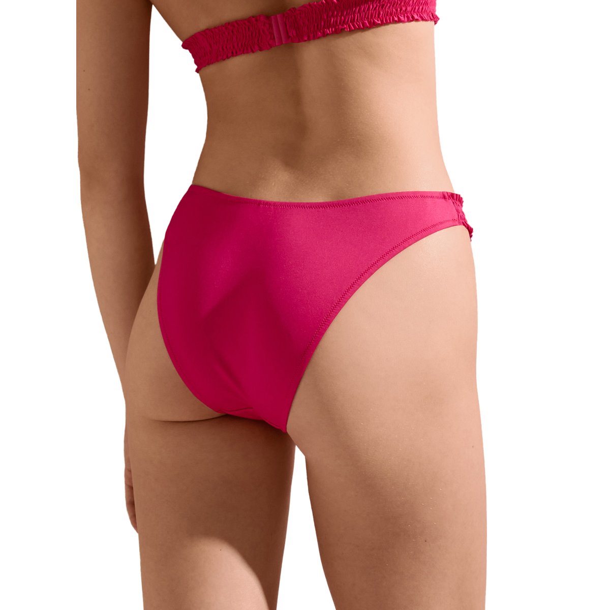Bas maillot slip de bain échancré taille basse Las Vegas fuchsia, LISCA
