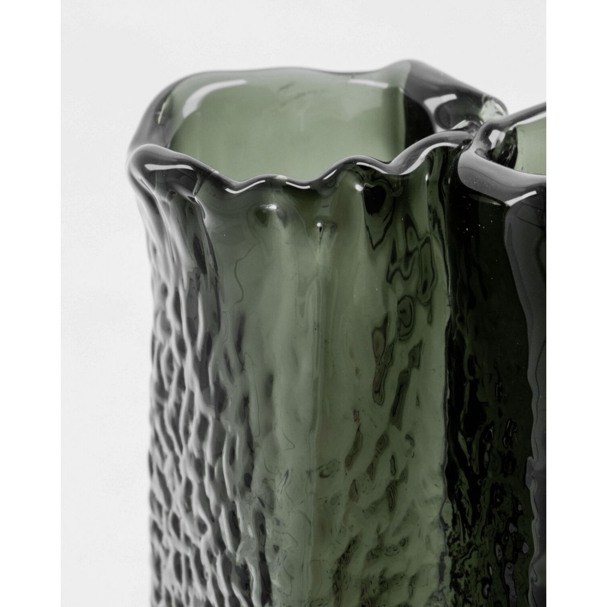 Vase en verre Zuri 20 cm vert, HOUSE DOCTOR