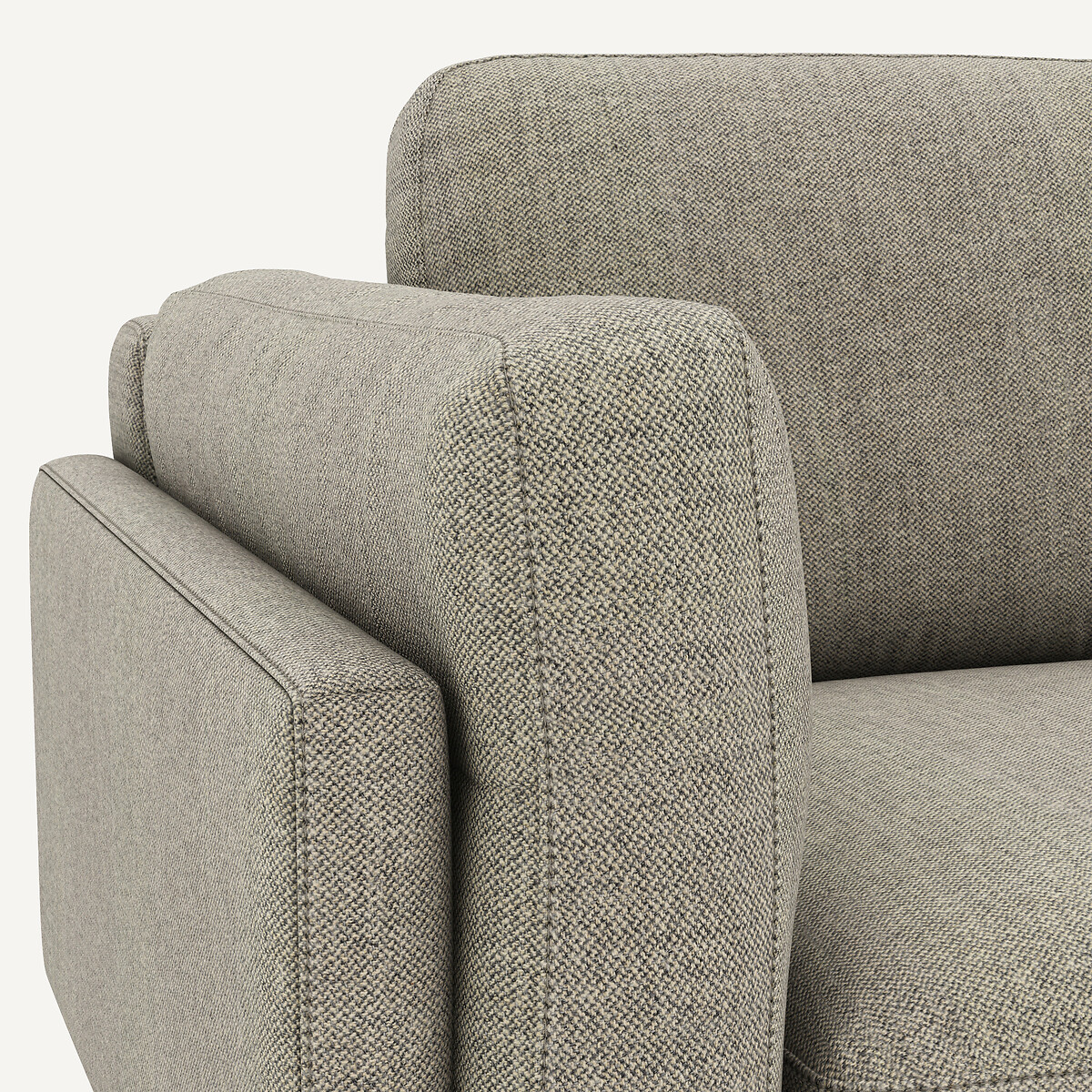 Ecksofa César, Tweed-Optik natur/hellgrau, AM.PM