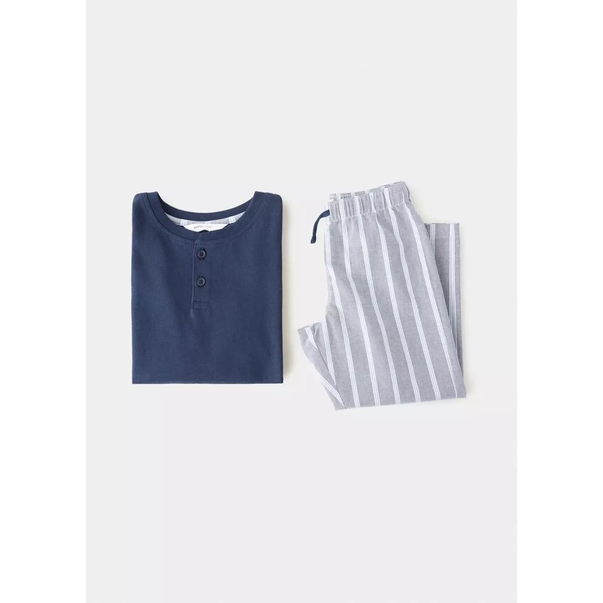 Pyjama complet à rayures bleu marine, MANGO BABY