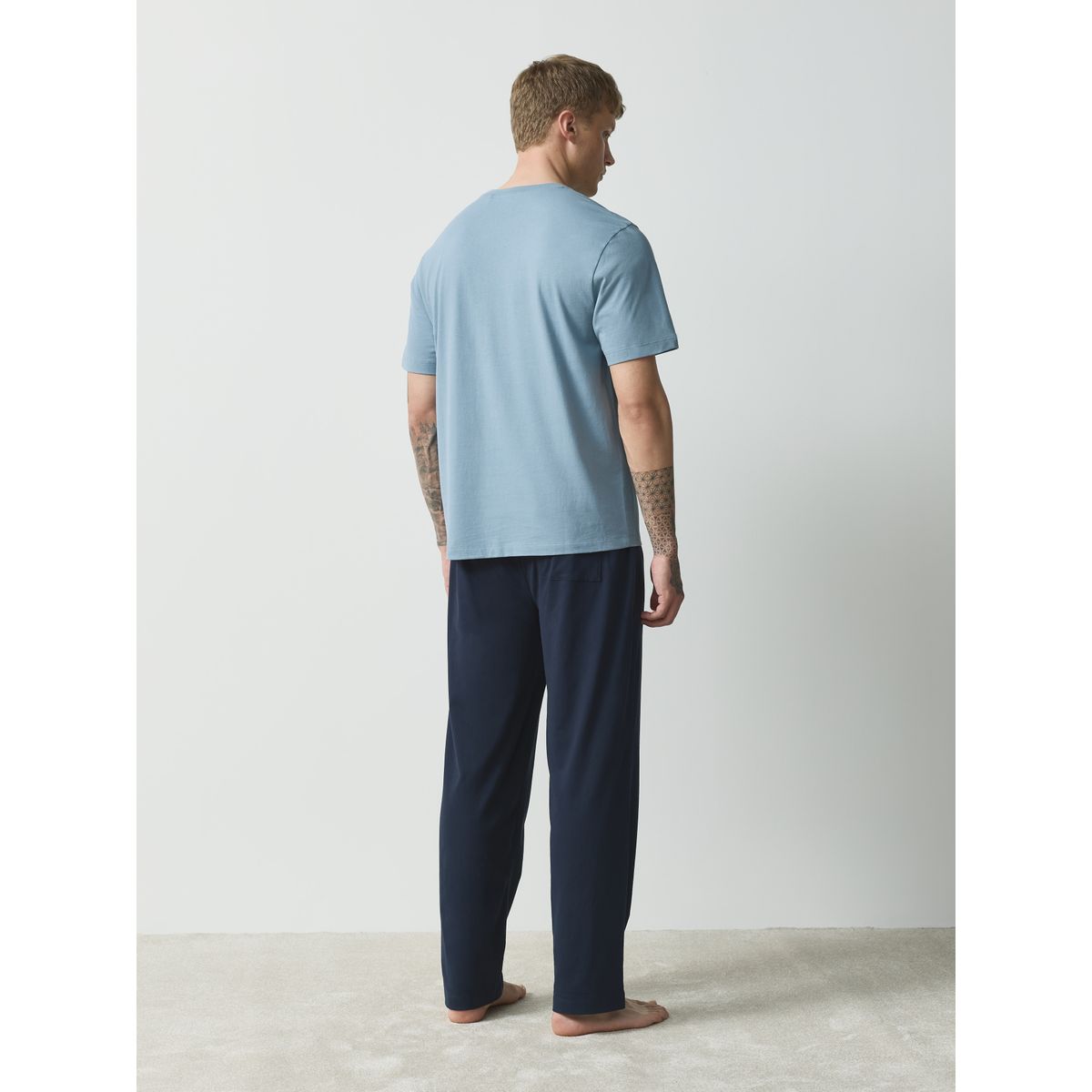 Ensemble pyjama short en jersey, lot de 2 café imprimé bleu/marron, NEXT