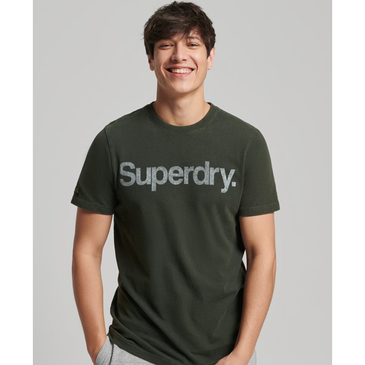 T-shirt classique Vintage vert olive surplus, SUPERDRY