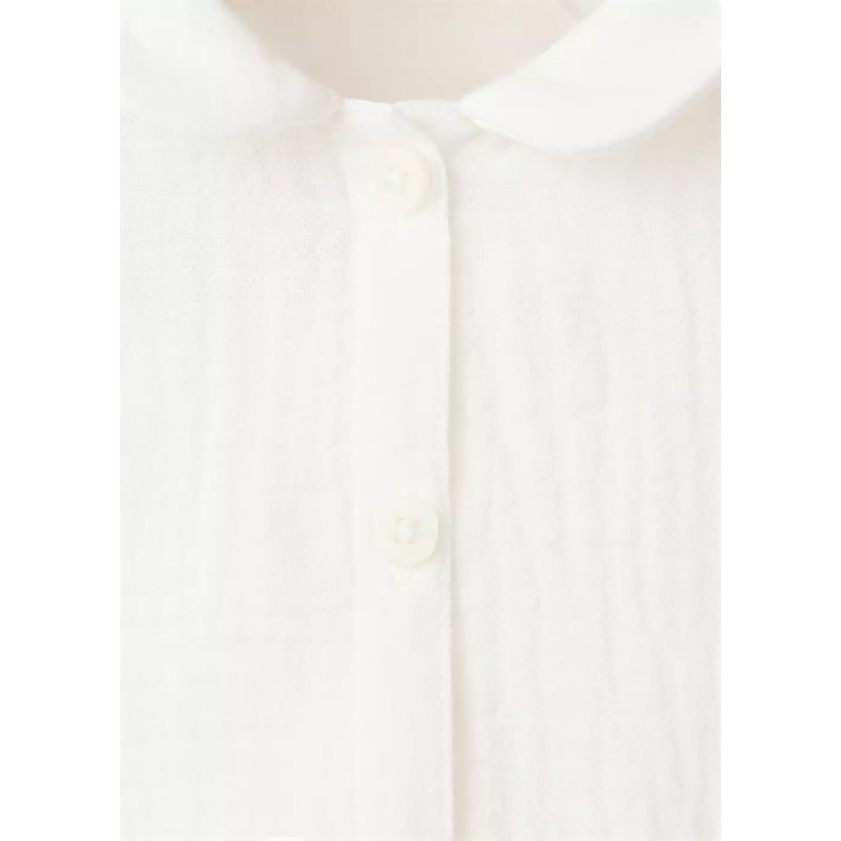 Chemise coton texturée blanc cassé, MANGO BABY