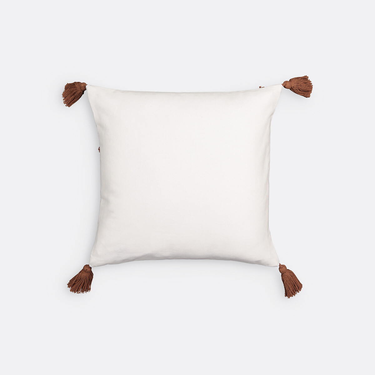 Housse de coussin, coton tufté, 40x40 cm, Goboa ecru/marron, LA REDOUTE INTERIEURS