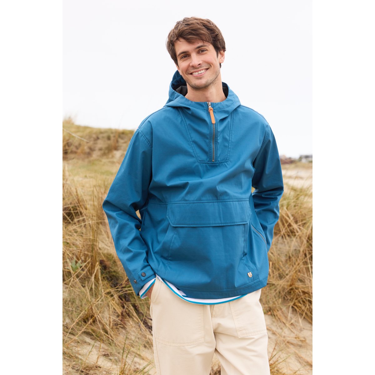 Vareuse déperlante en coton bleu glacial, ARMOR-LUX