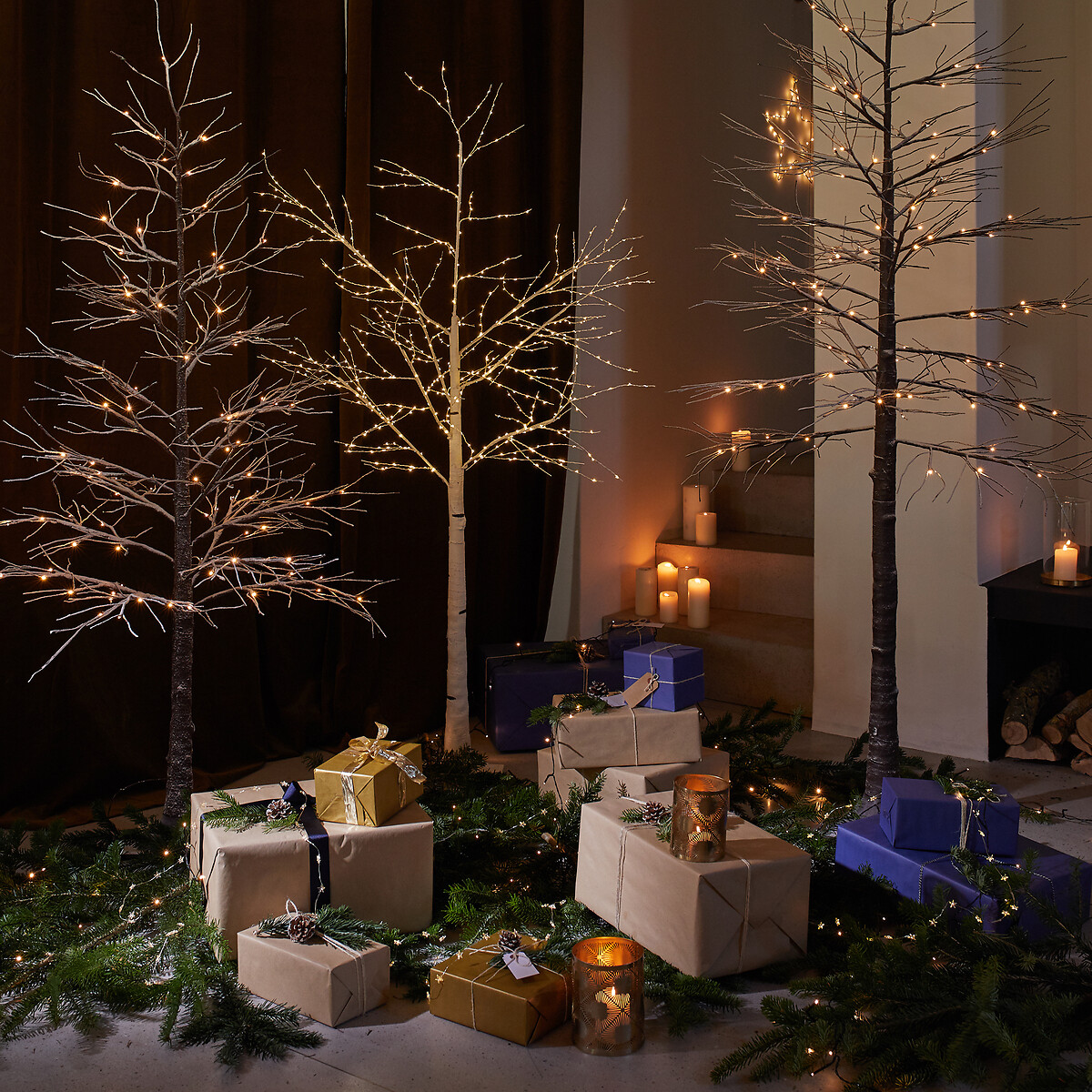 Arbre de noël lumineux H180 cm, Djeva blanc, LA REDOUTE INTERIEURS