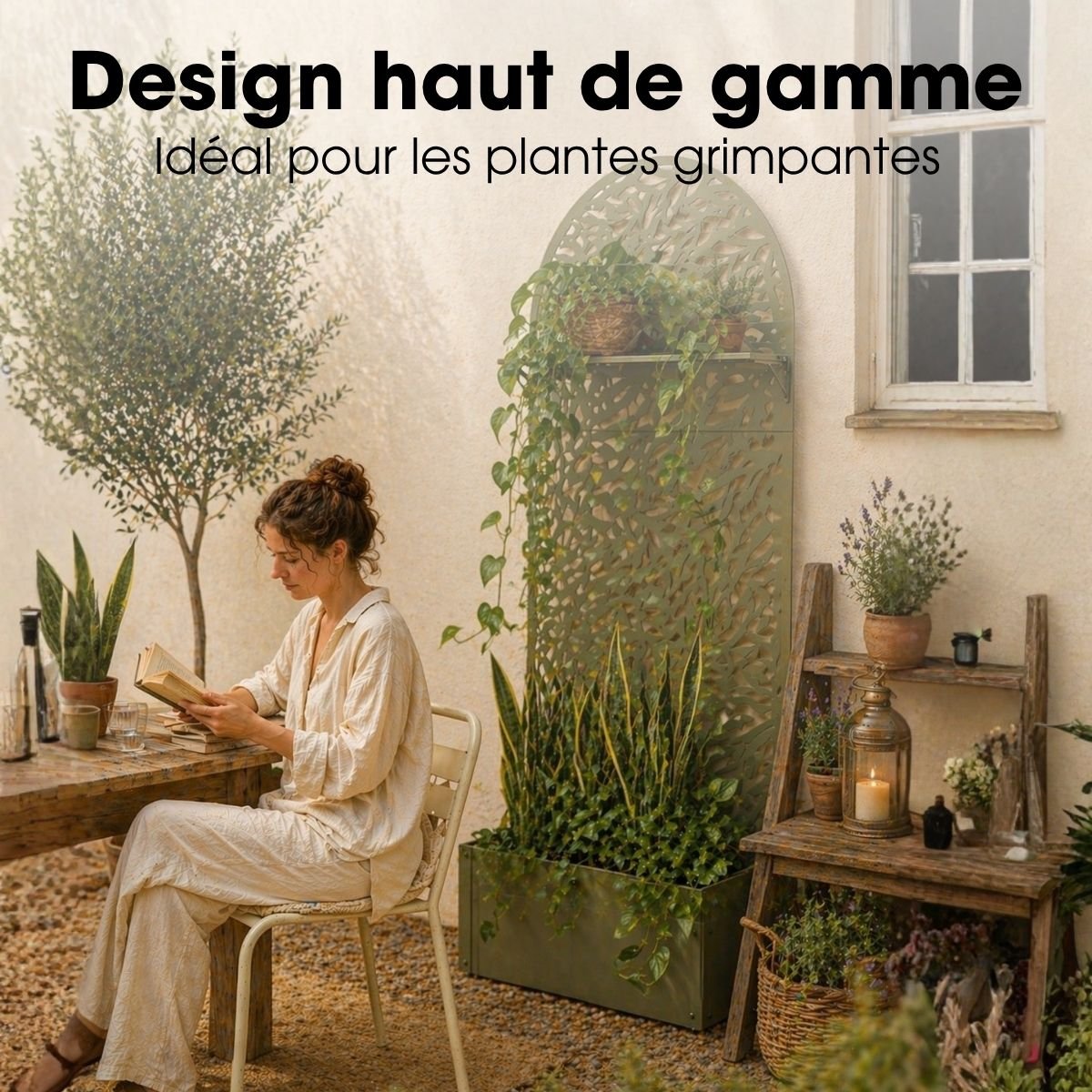 Support pour plantes SAPRI vert, MICA DECORATIONS
