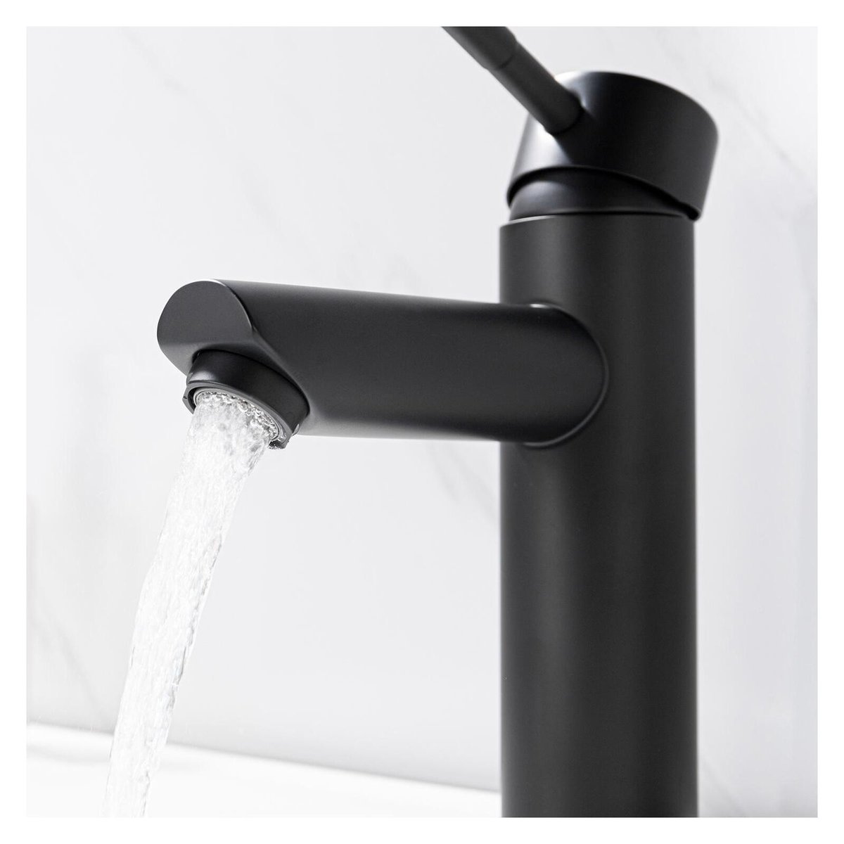 Robinet salle de bain mitigeur bec bas TAP noir, MOB IN