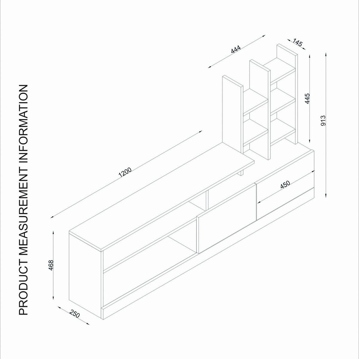 Ensemble meuble TV blanc rangement et niches décoratives MARFA blanc, PIER IMPORT