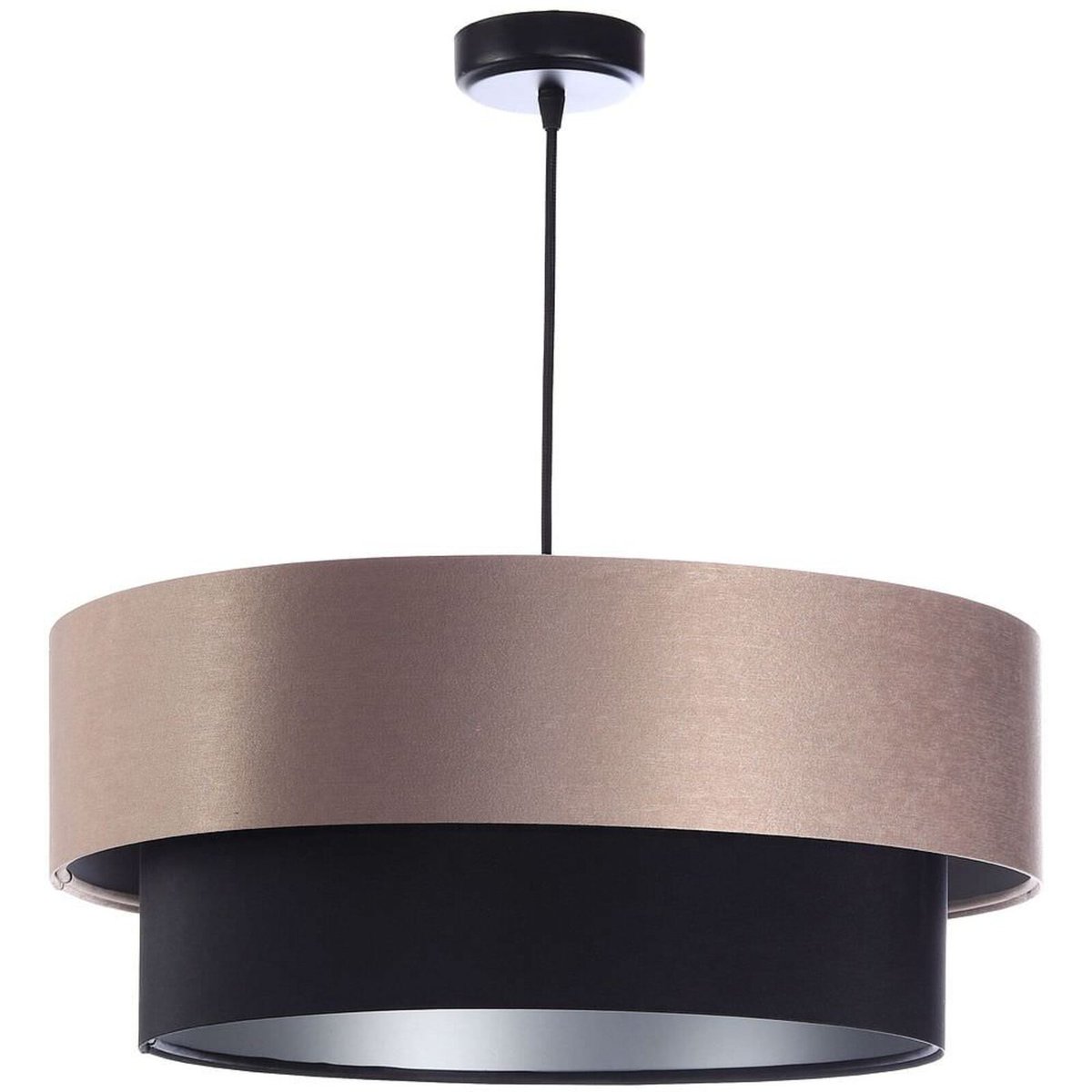 Suspension en tissu, DUO beige, noir, argent, BPS KONCEPT