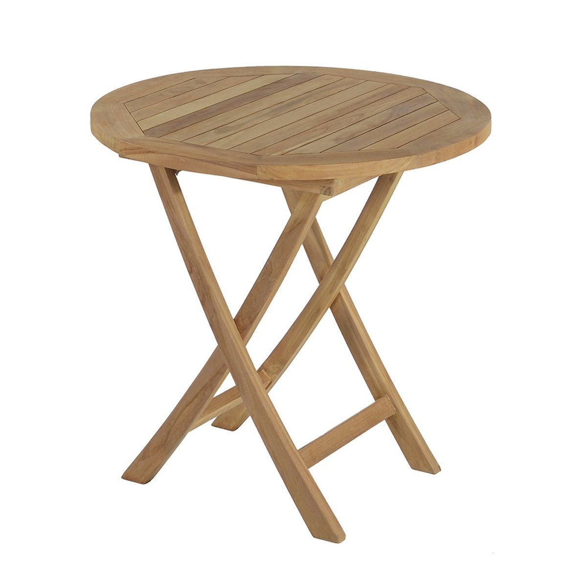 Table pliante ronde en teck massif Opio ø 75 cm naturel, TECK ATTITUDE