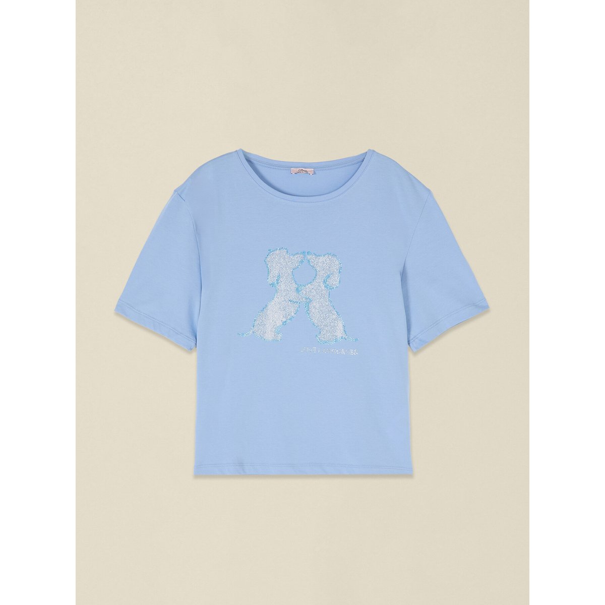 T-shirt manches courtes avec applications light - blue, OLTRE