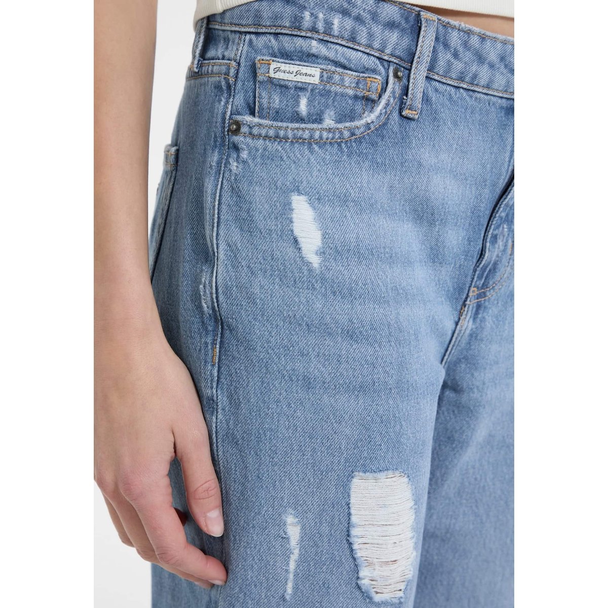 Jean Droit Taille Moyenne G08 bleu ciel, GUESS JEANS