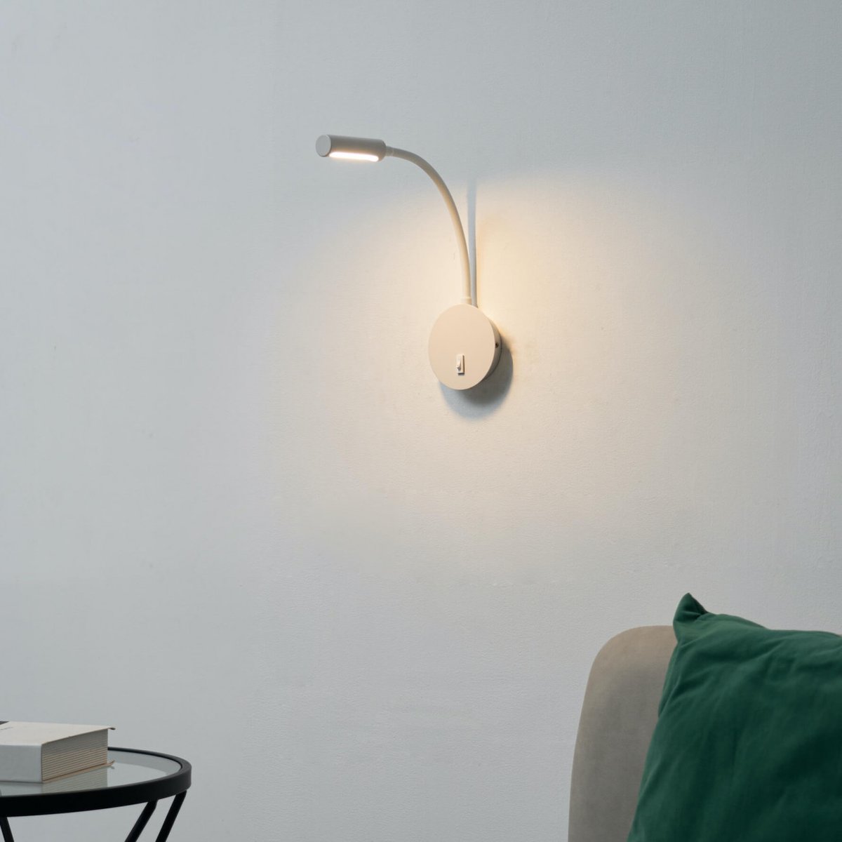 Liseuse LED orientable murale - NORMA blanc, KOSILUM