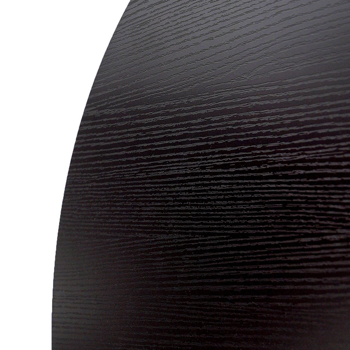 Table basse effet bois ovale 120x70x35 cm , TRINITY bois noir, OVIALA