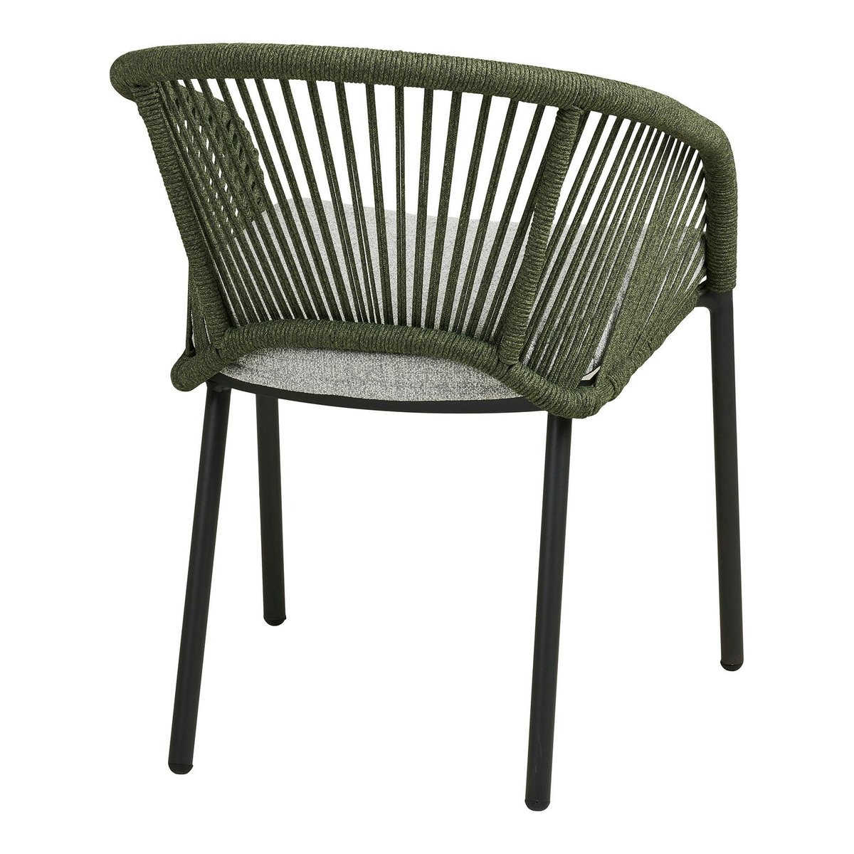 Fauteuil structure alu + coussin (lot de 2) KUTA vert, PIER IMPORT