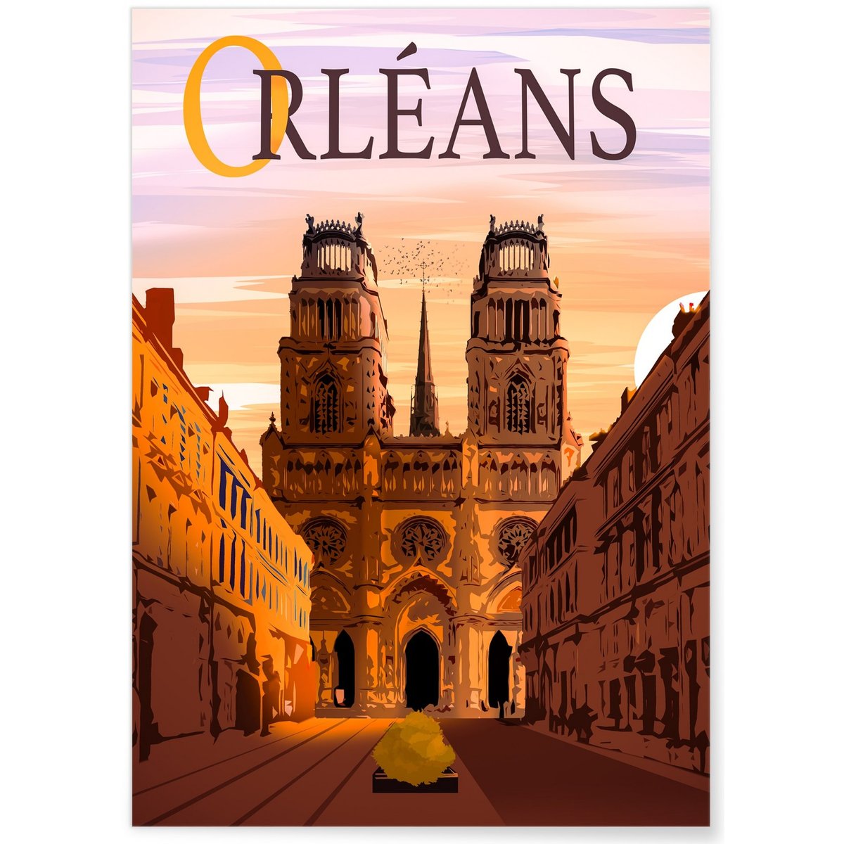 Affiche ville Orléans blanc, L'AFFICHERIE