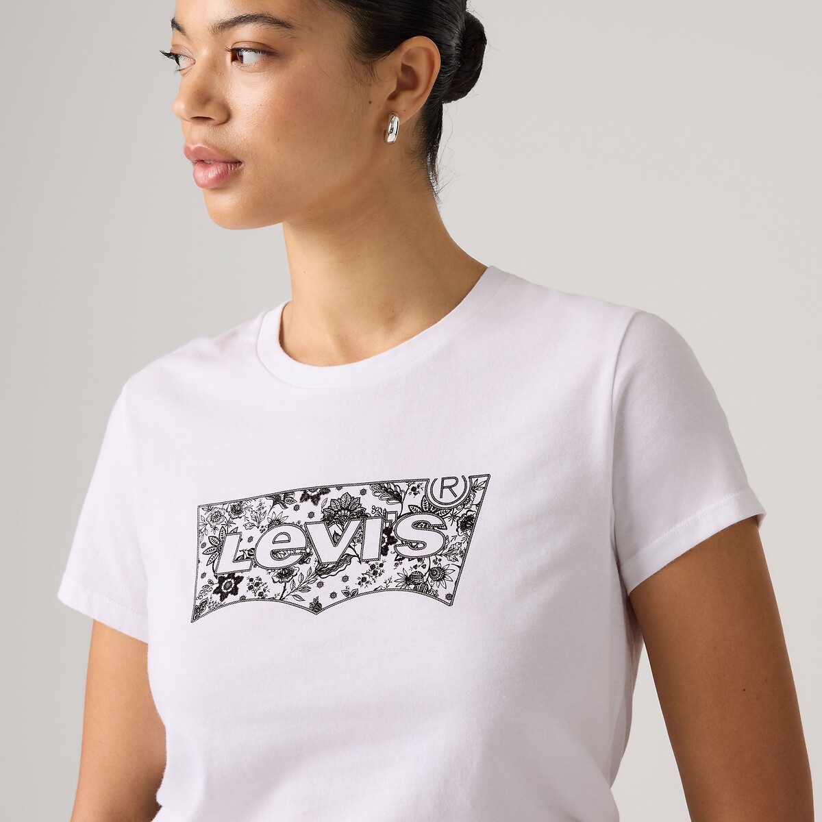 T-shirt maniche corte girocollo motivo davanti bianco, LEVI'S