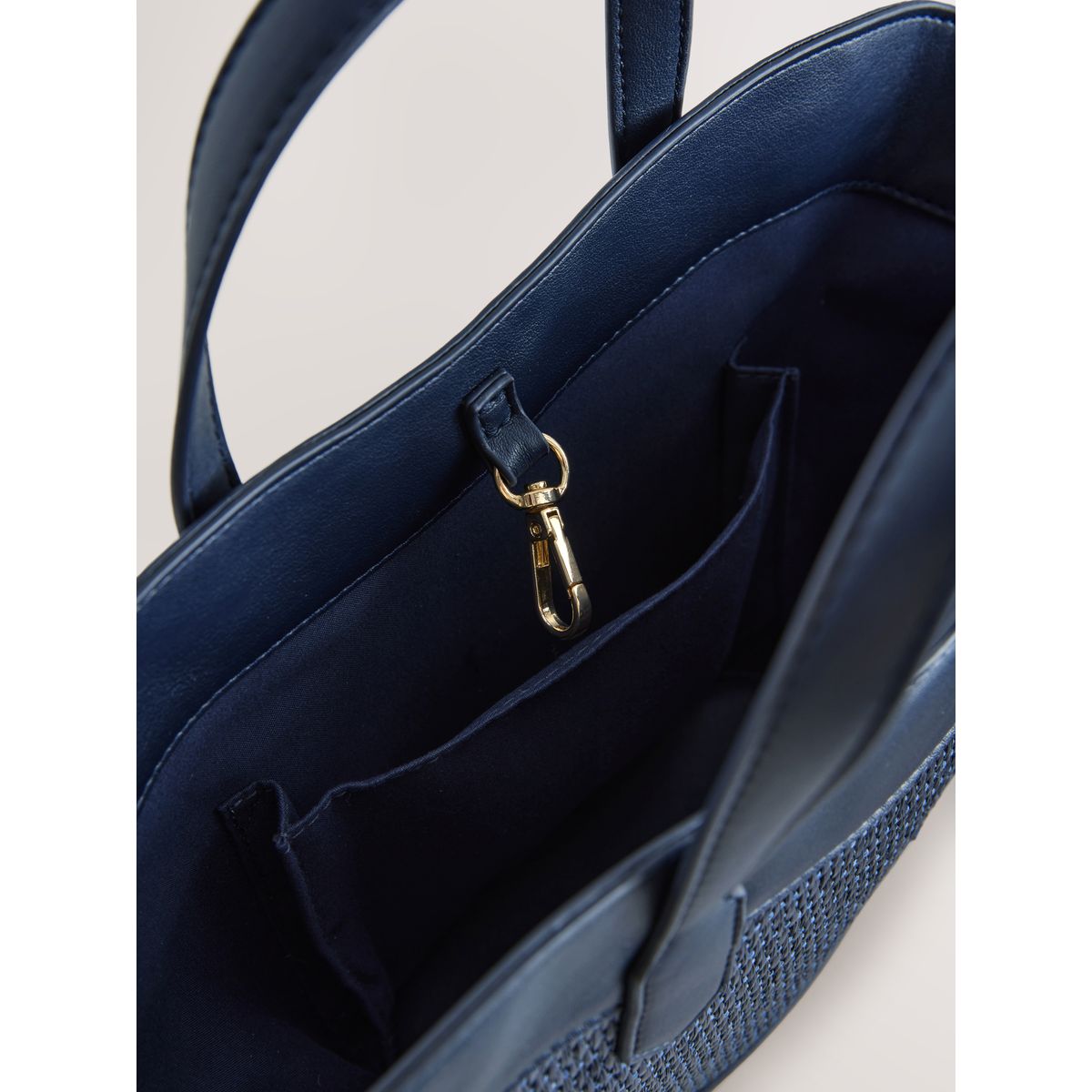 Sac à bandoulière effet raphia bleu marine, NEXT
