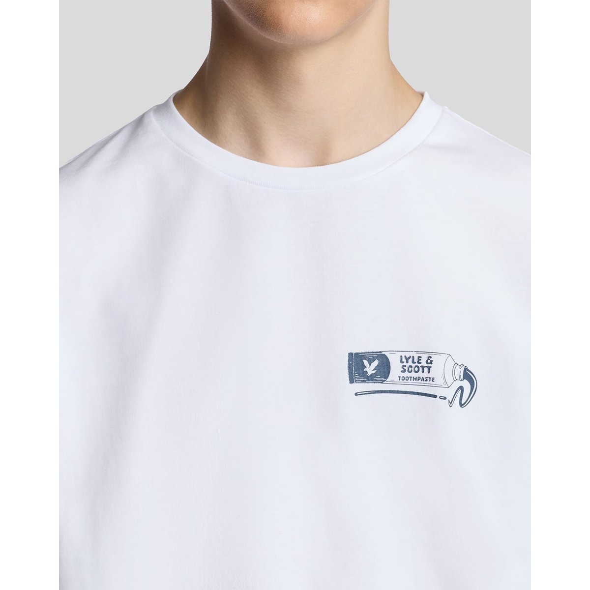 T-shirt imprimé dos graphique blanc, LYLE & SCOTT