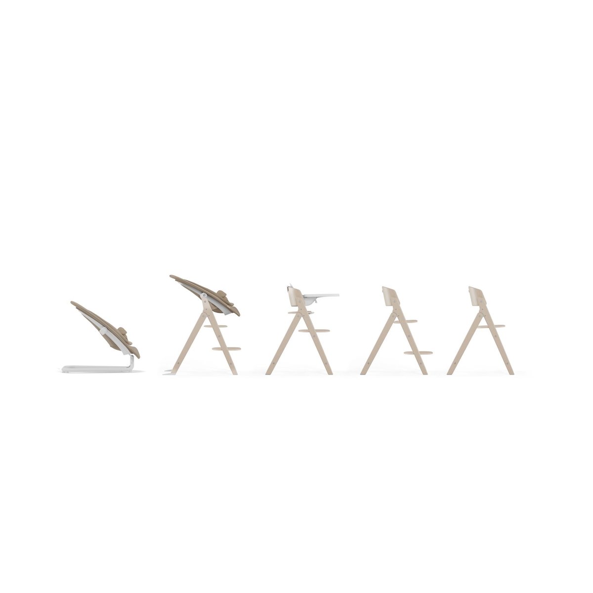 Chaise haute pliante Click & Fold 4-en-1 all natural dark, CYBEX