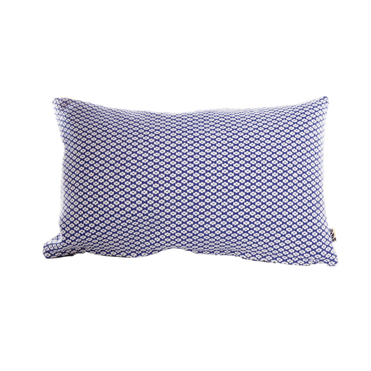 Housse de coussin décorative rectangulaire en coton 30x50 MILOS bleu, SIA DECO
